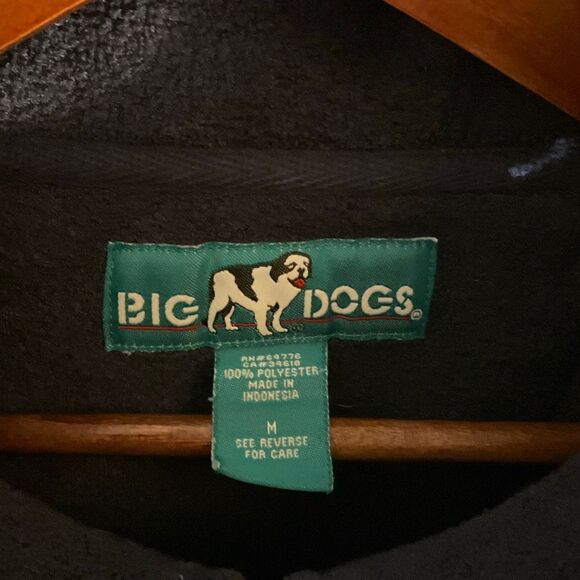 Vintage 90s Mens Big Dogs1/4 Zip Pullover, Medium, Navy unisex - Picture 3 of 10